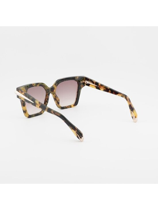 Roberto Cavalli SRC002M 0AGG Sunglasses Havana Square Frame, Brown Lenses
